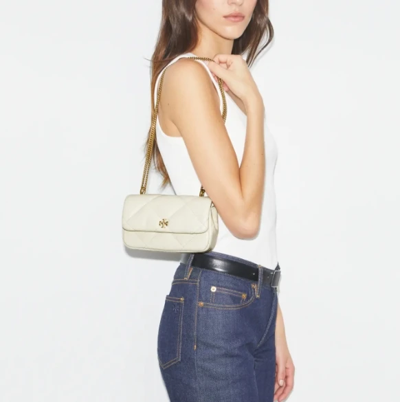 汤丽柏琦女款Kira 菱格形绗缝迷你翻盖肩背斜挎包 （香港仓发货�） 商品