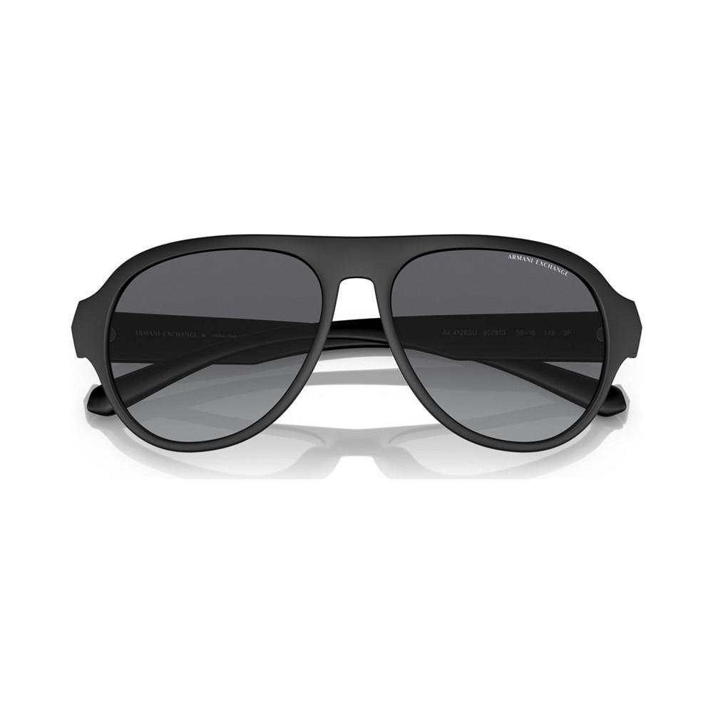 商品Armani Exchange|Men's Polarized Sunglasses, AX4126SU58-YP,价格¥752,第7张图片详细描述