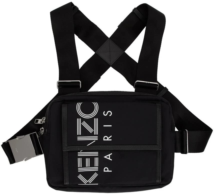 商品Kenzo|Black Sport Logo Chest Rig Backpack,价格¥1579,第1张图片