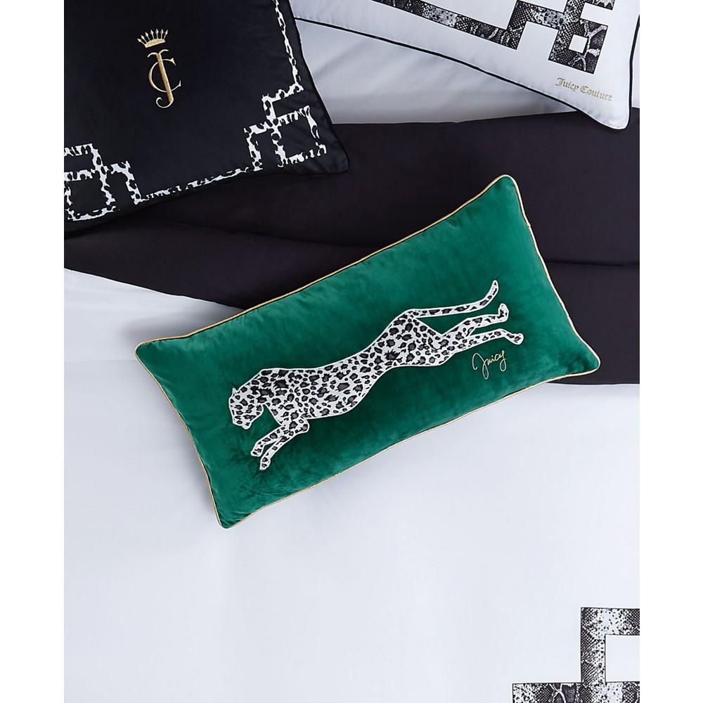 Velvet Cheetah Decorative Pillow, 14" x 24"商品第4张图片规格展示