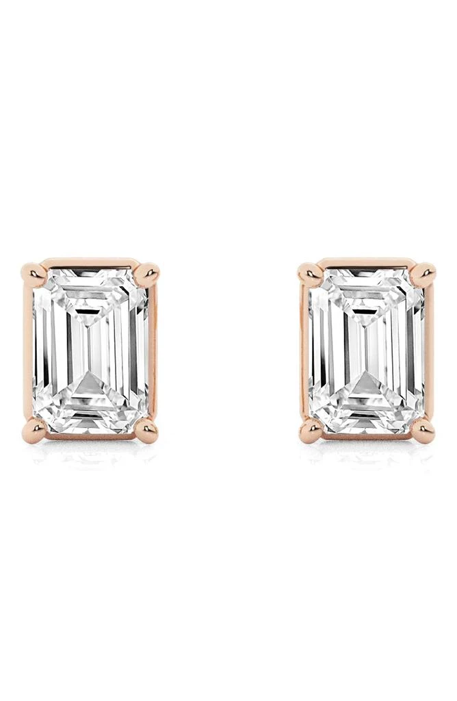 商品Badgley Mischka|Emerald Cut Lab Created Diamond Stud Earrings - 1.0ctw,价格¥3919,第3张图片详细描述