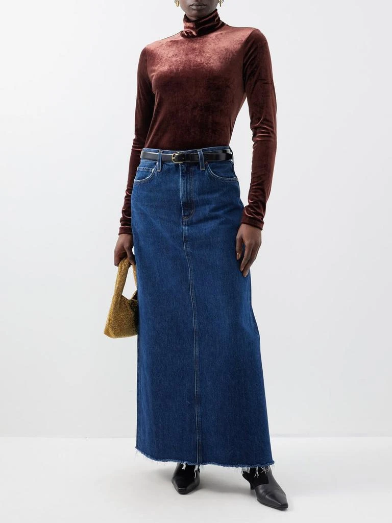 商品AGOLDE|Hilla organic-cotton blend denim maxi skirt,价格¥925,第2张图片详细描述