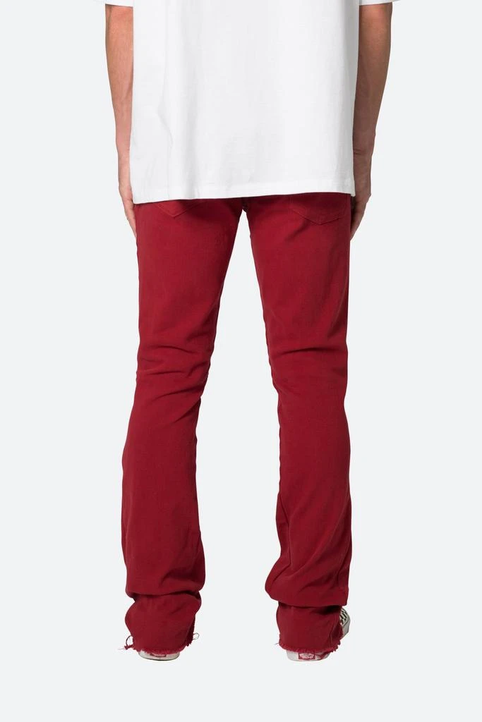 商品MNML|Twill Slim Stacked Pants - Burgundy,价格¥243,第4张图片详细描述