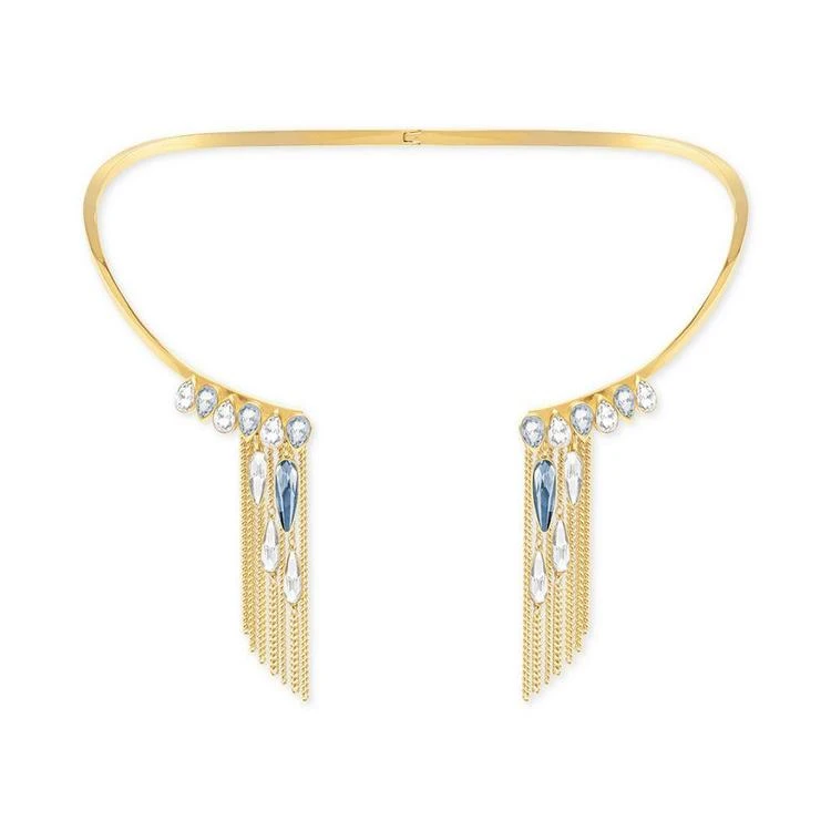 商品Swarovski|Gold-Tone Blue & Clear Crystal Fringed Torque Necklace,价格¥1265,第1张图片