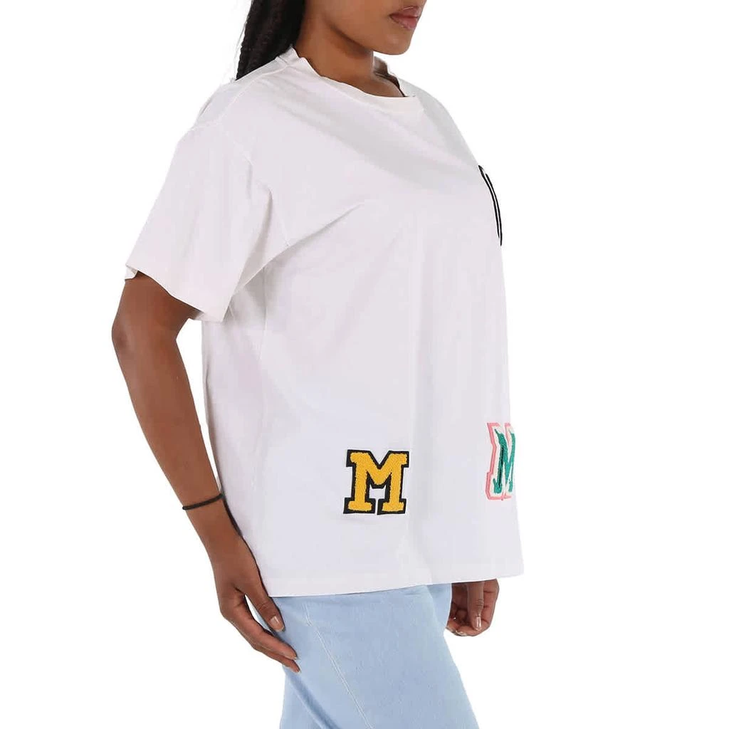 Mm6 Maison Margiela MM6 Ladies White Oversized Patches Tee, Size X-Small 2