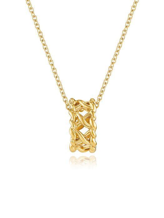 商品hyeres-lor|Lemidi Silver Rattan Necklace HL2N13220Y9600,价格¥1166,第1张图片