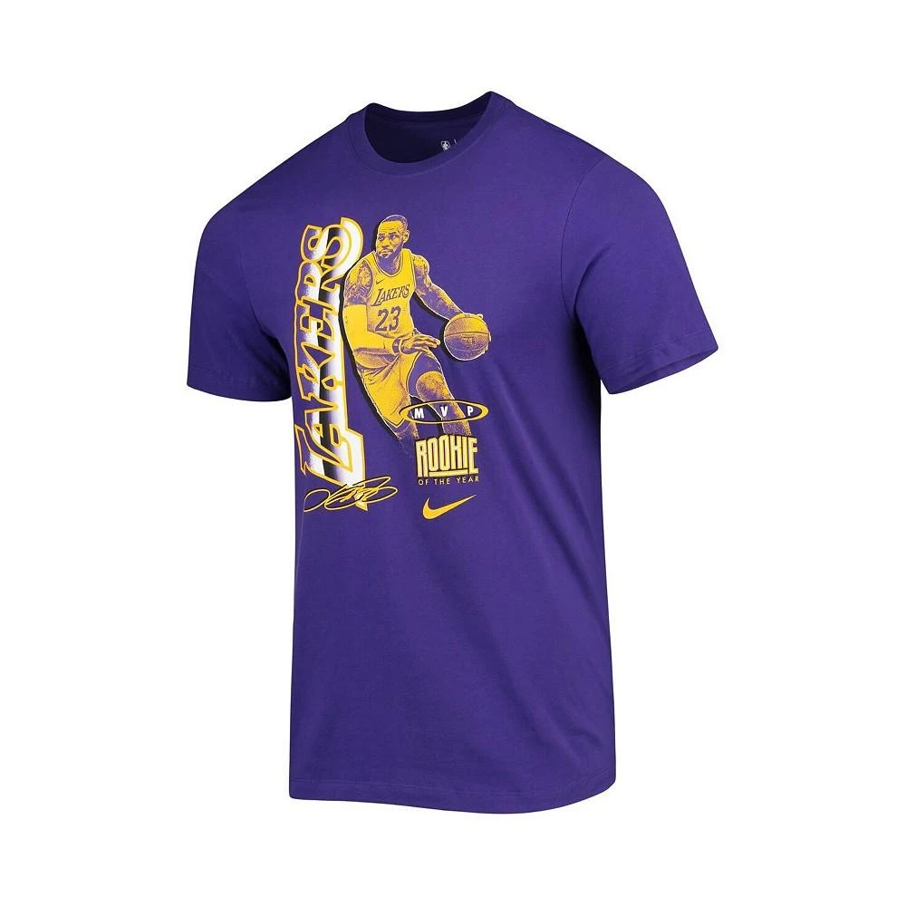 商品NIKE|Men's LeBron James Purple Los Angeles Lakers Select Series MVP Name and Number T-shirt,价格¥193,第2张图片详细描述