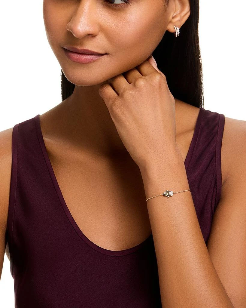 [Bloomingdale's Fine Collection]Diamond Hamsa Hand Link Bracelet in 14K ...