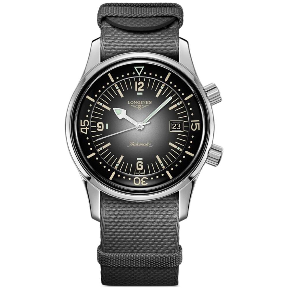 Men's Swiss Automatic Legend Diver Gray Fabric Strap Watch 42mm商品第1张图片规格展示