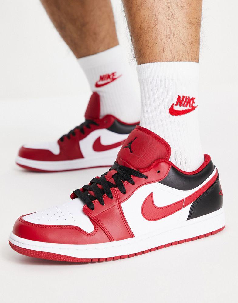 商品Jordan|Air Jordan 1 Low trainers in red/white,价格¥881,第1张图片