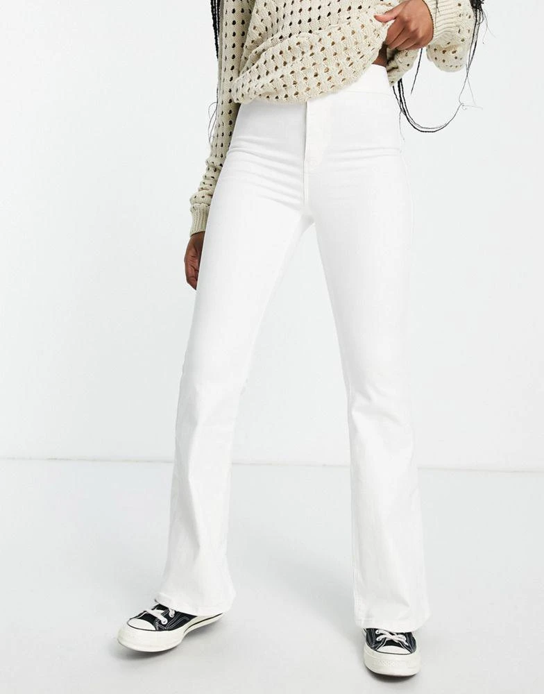 商品Topshop|Topshop Joni flare jeans in white,价格¥192,第2张图片详细描述