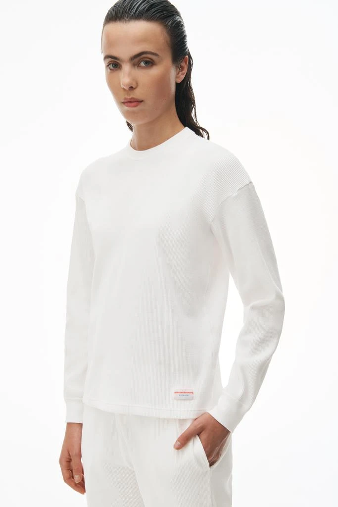 商品Alexander Wang|UNISEX LONG SLEEVE IN COTTON WAFFLE THERMAL,价格¥564,第3张图片详细描述