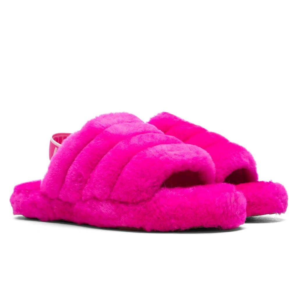 商品UGG|UGG Kids Fluff Yeah Slide - Rock Rose,价格¥570,第2张图片详细描述