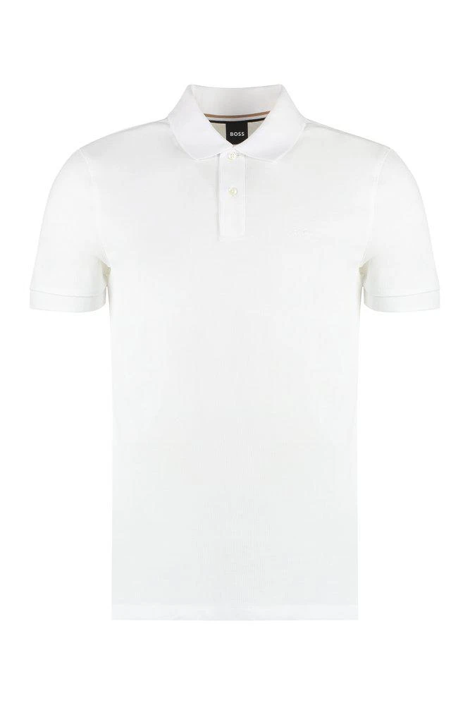 商品Hugo Boss|Boss Hugo Boss Logo Embroidered Regular-Fit Polo Shirt,价格¥492,第1张图片