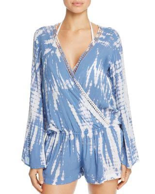 商品Surf Gypsy|Crochet Trim Romper Swim Cover-Up,价格¥215,第1张图片