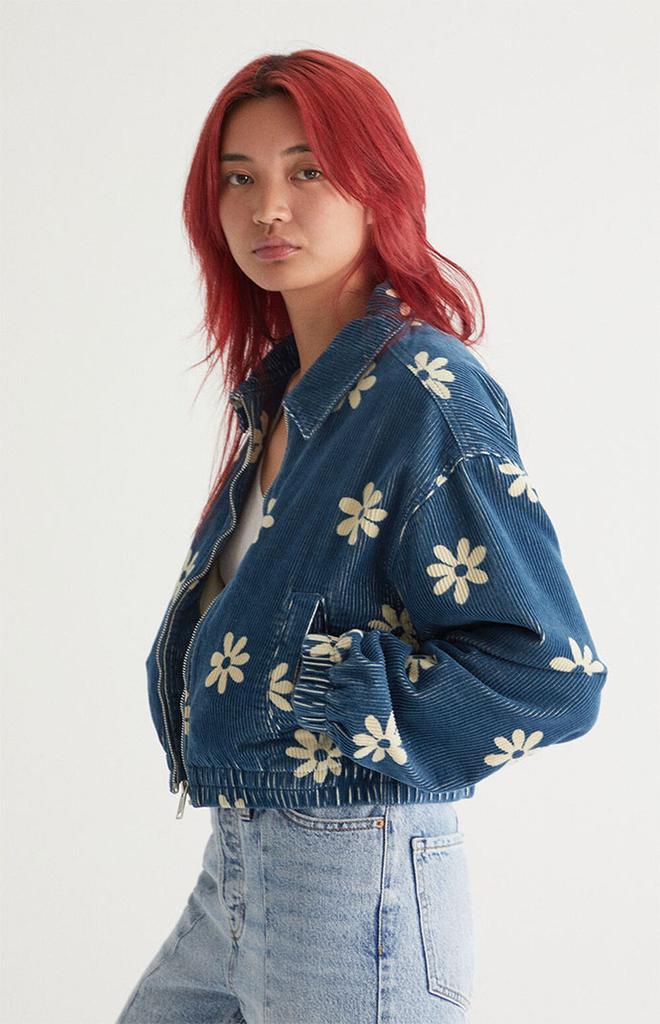 商品PacSun|Navy Floral Cropped Jacket,价格¥269,第5张图片详细描述