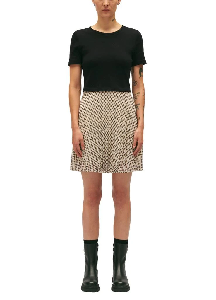 商品Claudie Pierlot|Teli 双材质短款连衣裙,价格¥1645,第5张图片详细描述