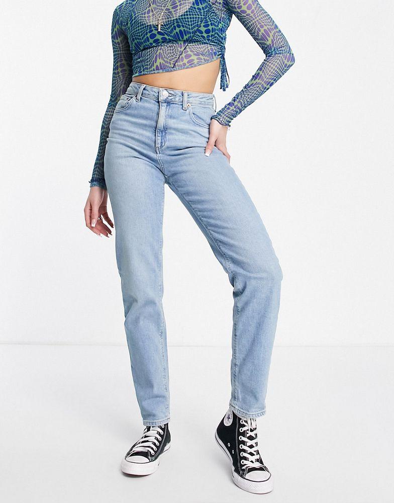 ASOS DESIGN high rise farleigh 'slim' mom jeans in stonewash商品第4张图片规格展示