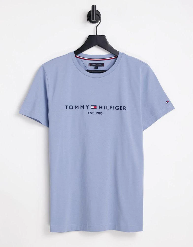 商品Tommy Hilfiger|Tommy Hilfiger flag logo t-shirt in light blue,价格¥440,第1张图片