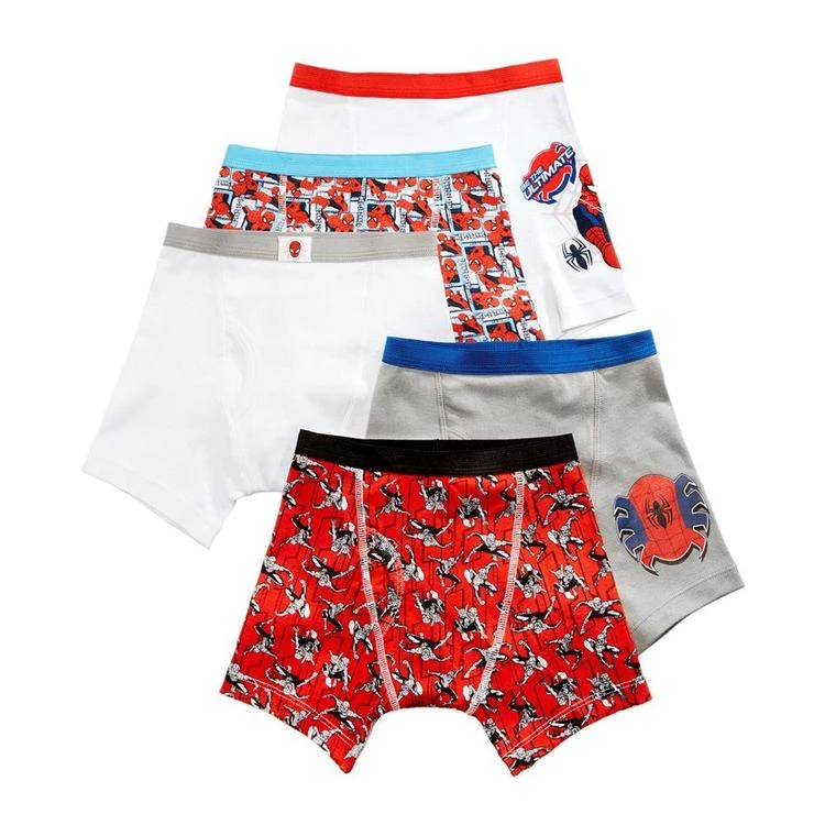 商品Spider-Man|Marvel's  5-Pk. Cotton Boxer-Brief Underwear, Little Boys (4-7) & Big Boys (8-20),价格¥90,第2张图片详细描述