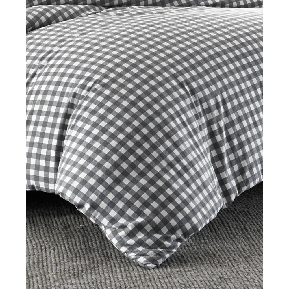 商品Eddie Bauer|Preston Grey Cotton Flannel 3 Piece Duvet Cover Set,价格¥1209,第5张图片详细描述