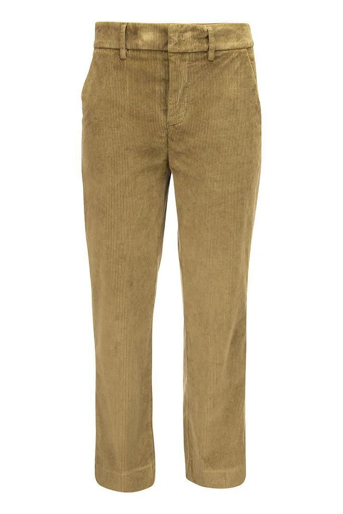 商品DONDUP|DONDUP MELI - Loose fit trousers in thousand-striped velvet,价格¥1281,第1张图片