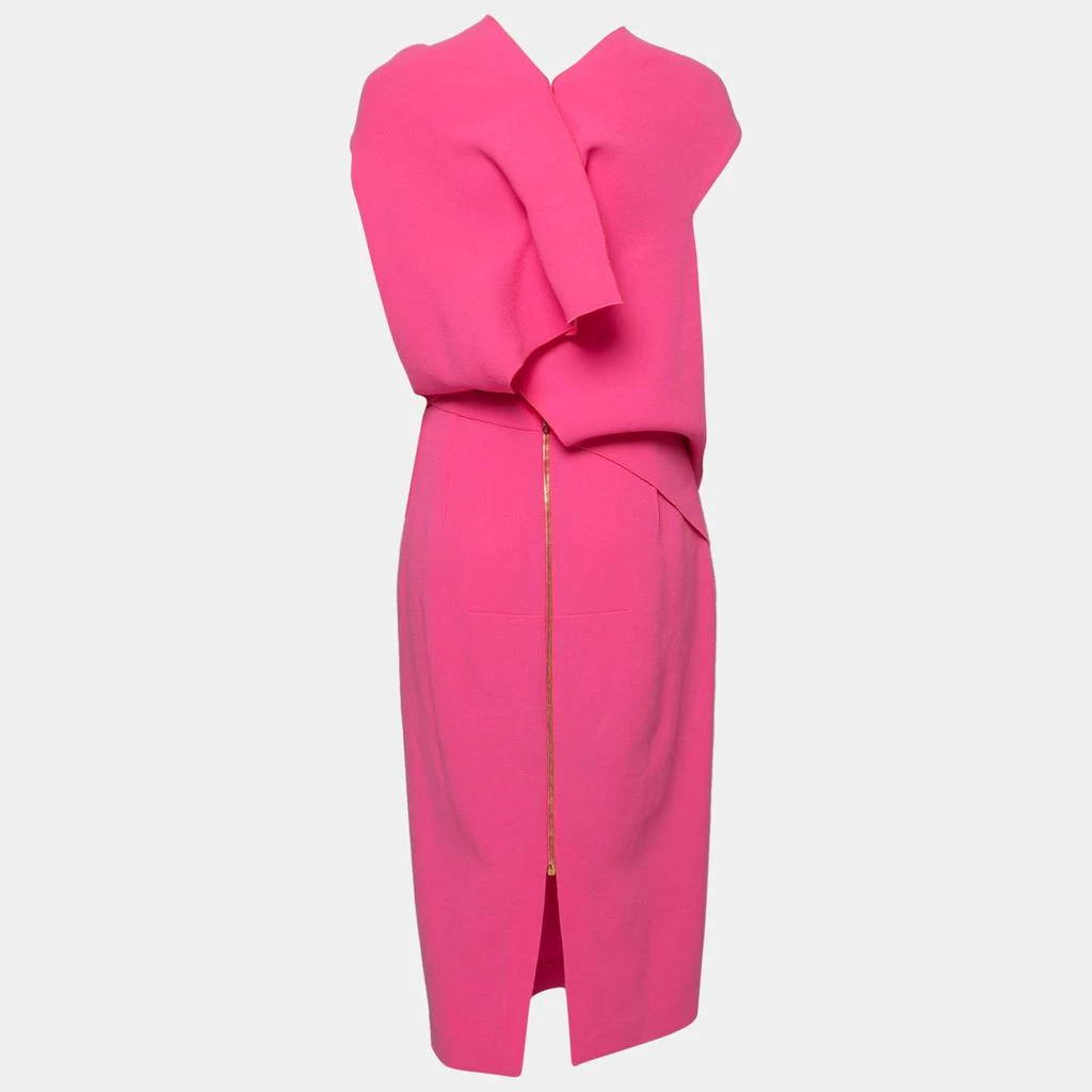 商品[二手商品] ROLAND MOURET|Roland Mouret Pink Crepe Asymmetrical Skirt Suit L ,价格¥1149,第2张图片详细描述