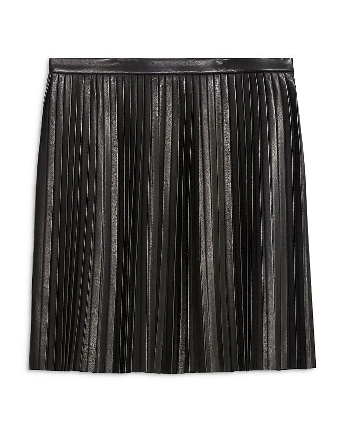 Pleated Leather Mini Skirt 商品