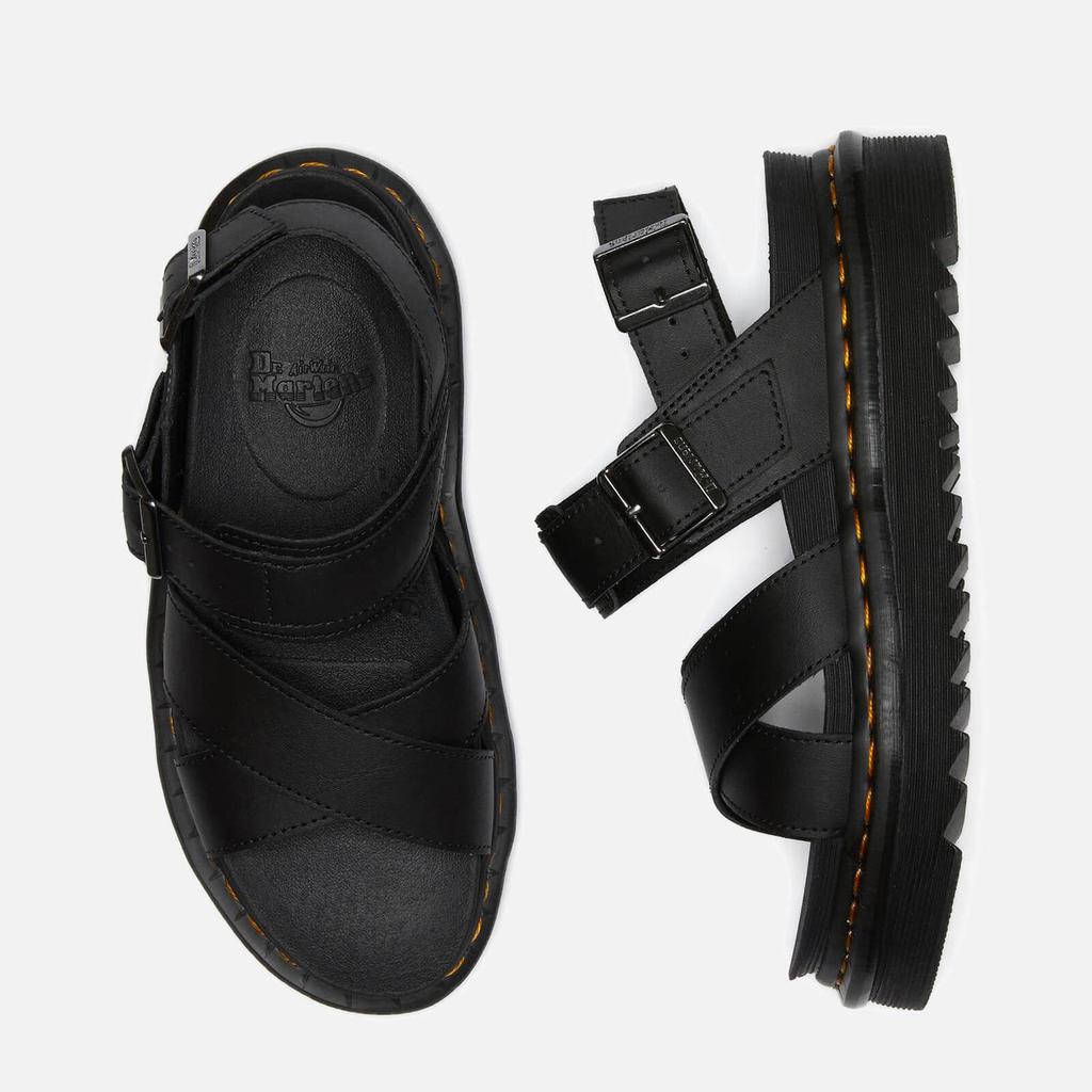 Dr. Martens Women's Voss Leather Double Strap Sandals - Black商品第4张图片规格展示