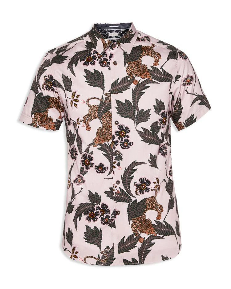 商品Ted Baker London|Leopard Short Sleeve Regular Fit Shirt,价格¥800,第4张图片详细描述