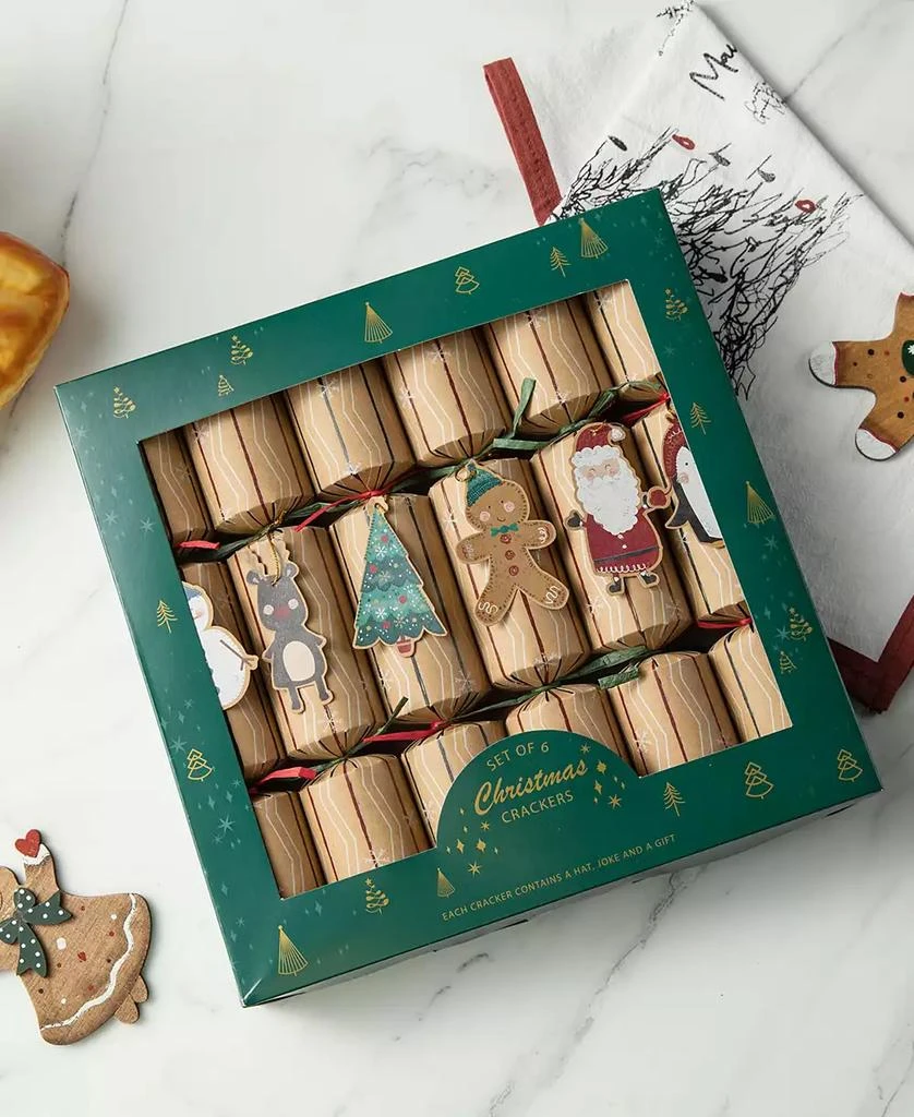 商品Glitzhome|6PK 2''D X 12.00''H Christmas Kraft Paper Characters Tag Party Cracker with Gift Contents,价格¥626,第4张图片详细描述