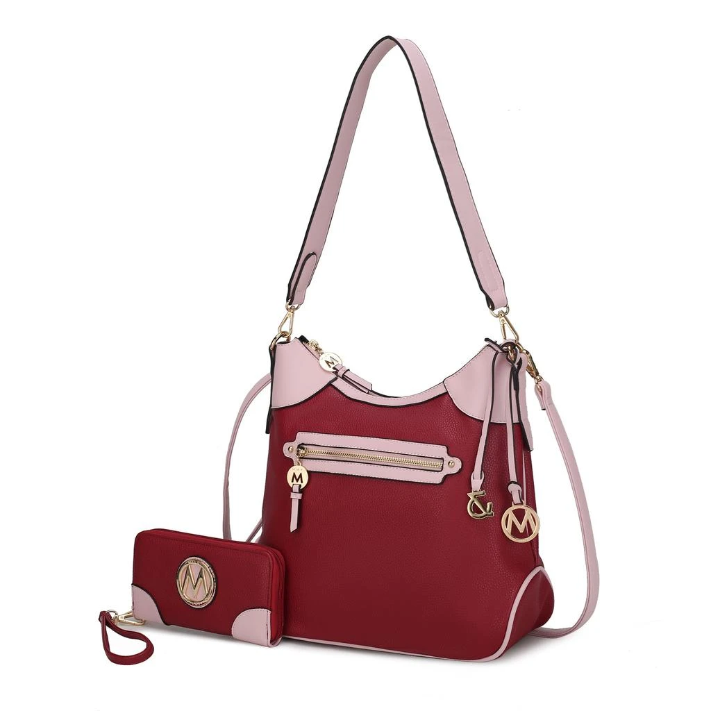 Josie Vegan Leather Color Block Shoulder Handbag 商品