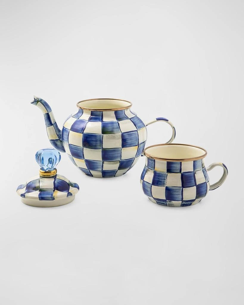 商品MacKenzie-Childs|Royal Check Enamel High Tea,价格¥1477,第2张图片详细描述