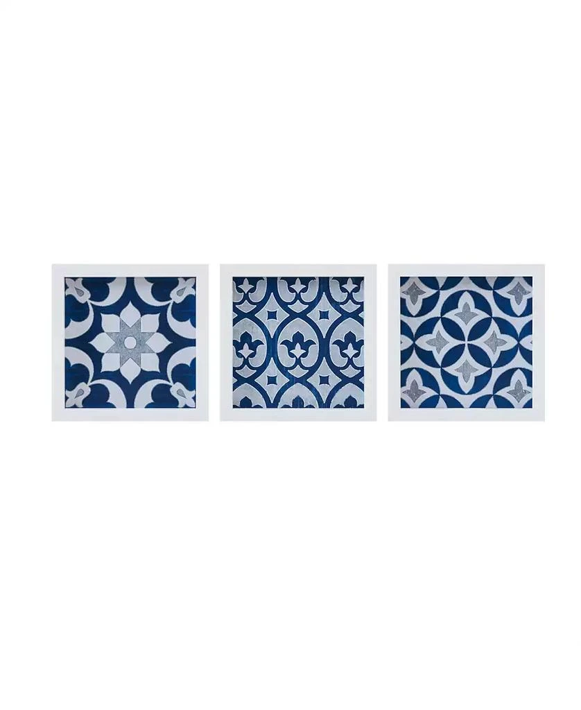 商品Madison Park|Ornos Tiles Framed Gel Coated Paper, Set of 3 Piece,价格¥470,第1张图片