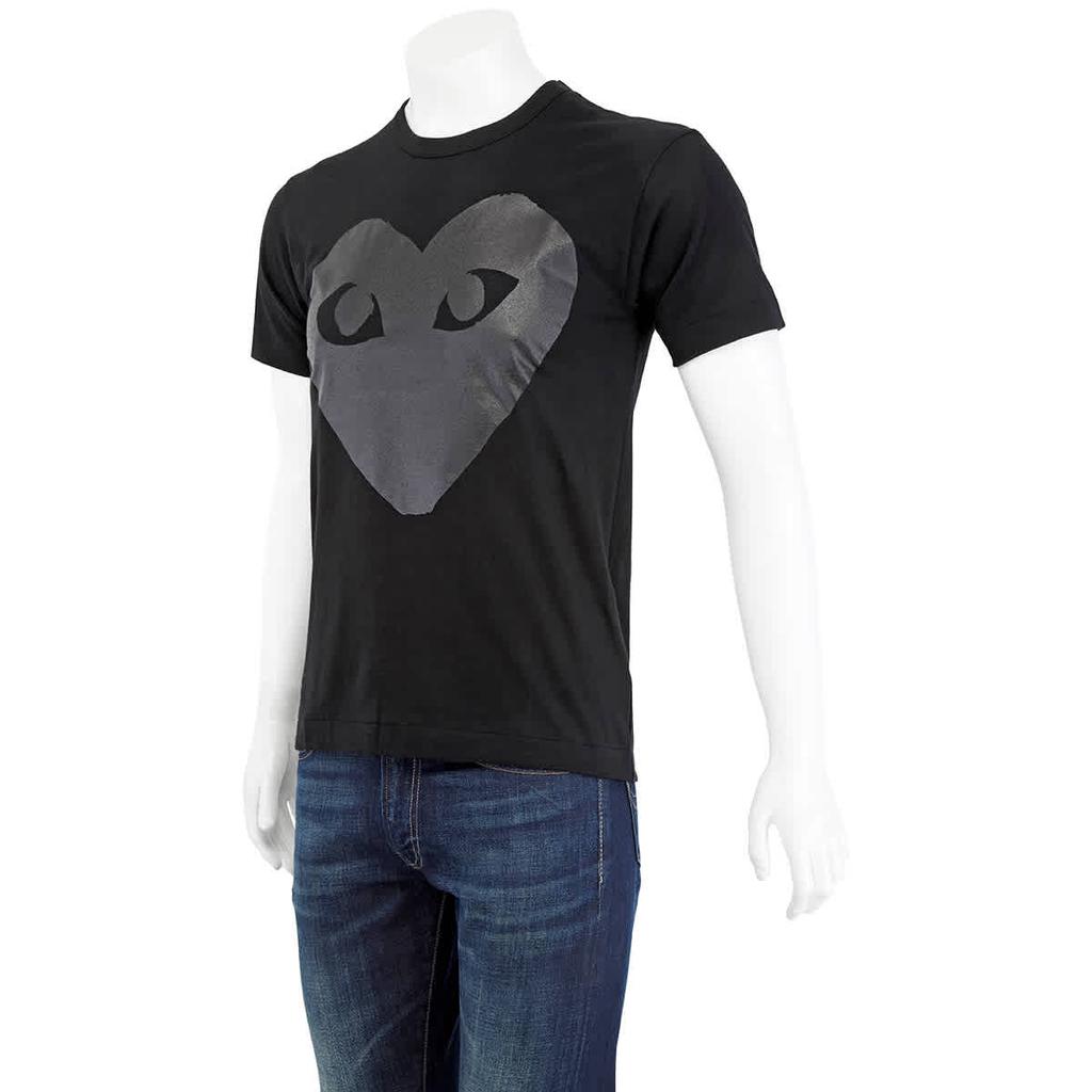 Comme Des Garcons Mens Short Sleeve Heart Print T-shirt, Size Small商品第2张图片规格展示