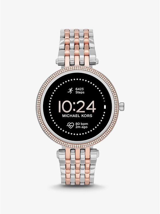 商品Michael Kors|Gen 5E Darci Pavé Two-Tone Smartwatch,价格¥2632,第1张图片