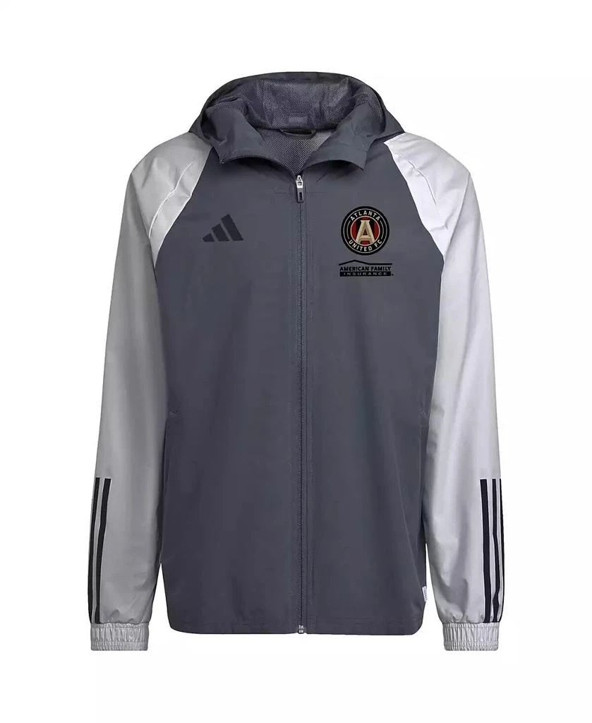 商品Adidas|Men's Charcoal Atlanta United FC All-Weather Raglan Hoodie Full-Zip Jacket,价格¥831,第1张图片