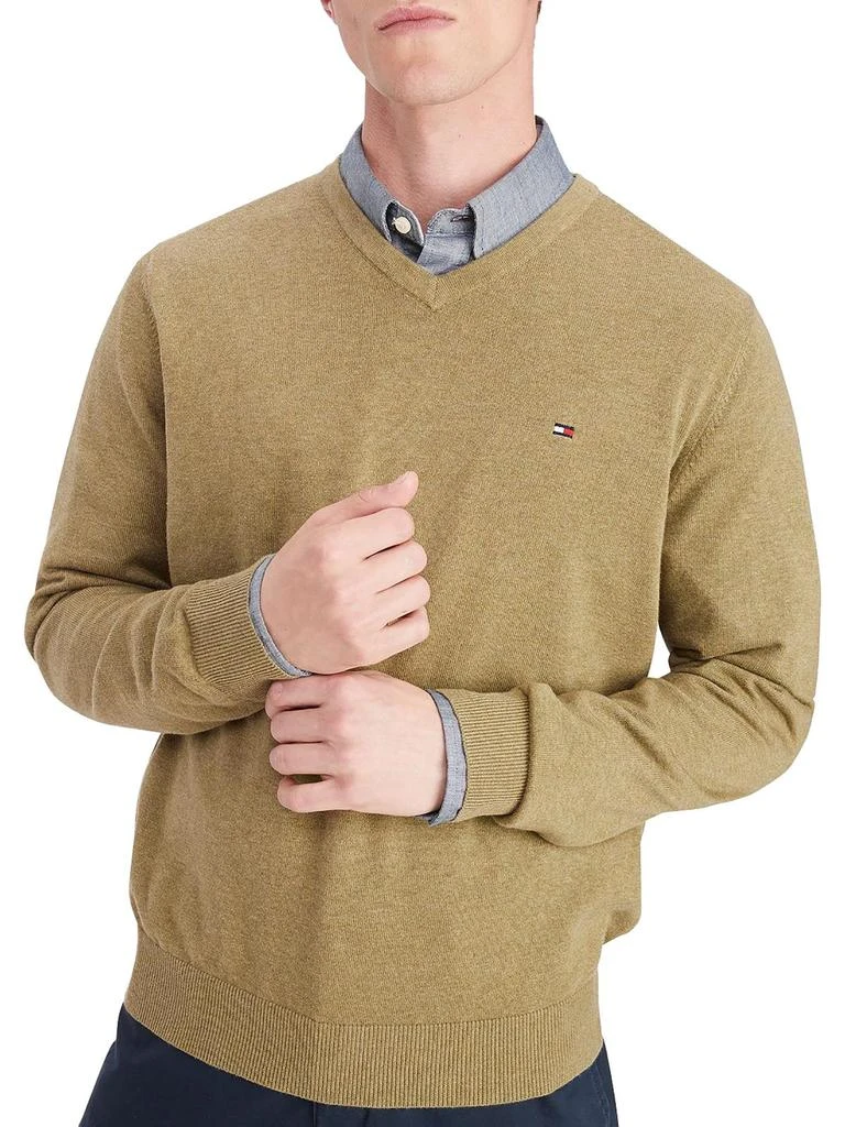 商品Tommy Hilfiger|Mens Cotton Long Sleeves V-Neck Sweater,价格¥229,第3张图片详细描述