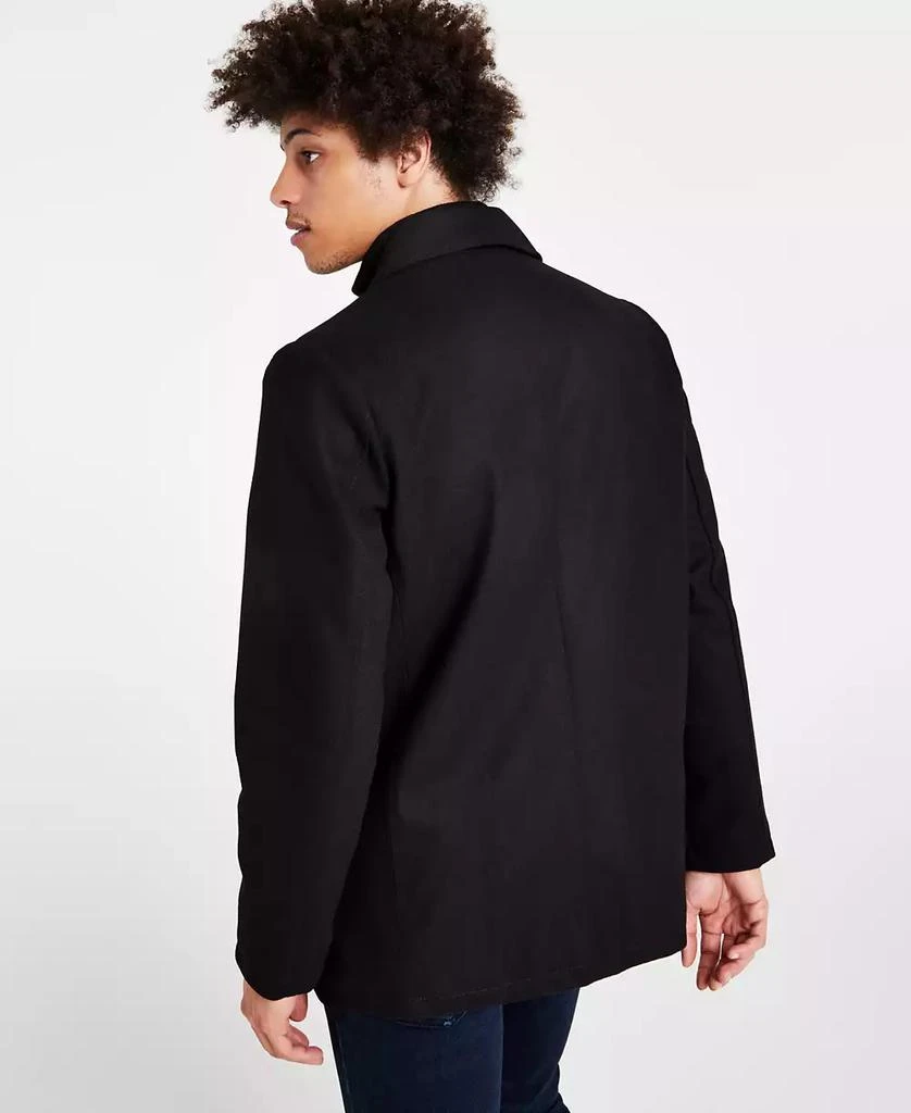 商品Kenneth Cole|Men's Double Breasted Wool Blend Peacoat with Bib,价格¥1854,第2张图片详细描述