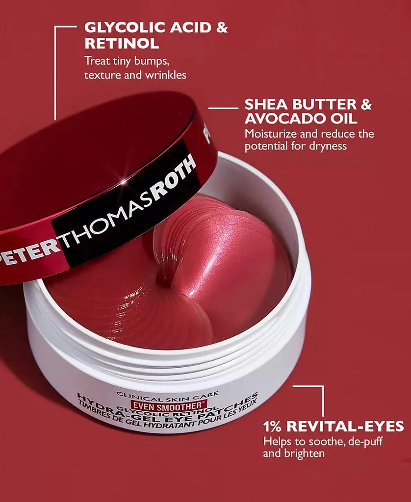 商品Peter Thomas Roth|Even Smoother Glycolic Retinol Hydra-Gel Eye Patches, 30 patches,价格¥487,第4张图片详细描述