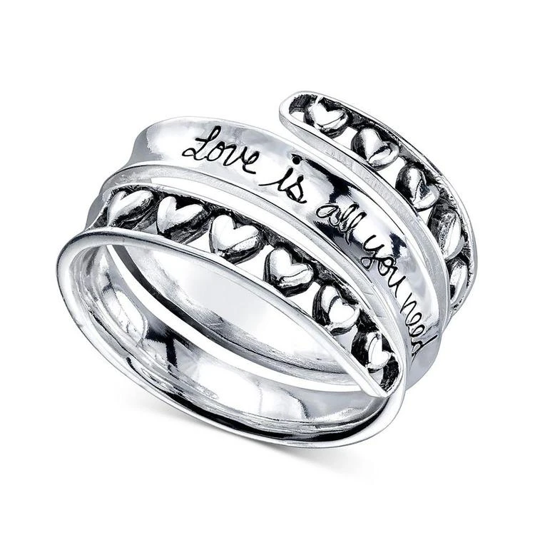 商品Unwritten|Multiple Heart Wrap Ring in Sterling Silver,价格¥187,第2张图片详细描述