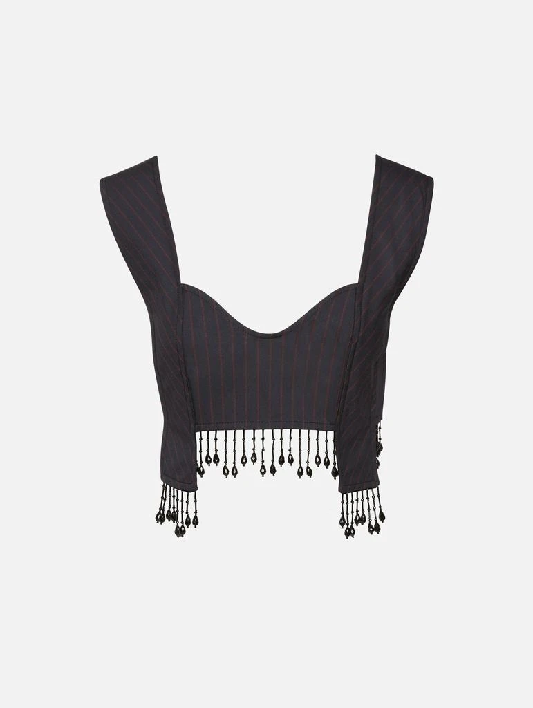 商品Ganni|Stretch Stripe Crop Top,价格¥756,第1张图片