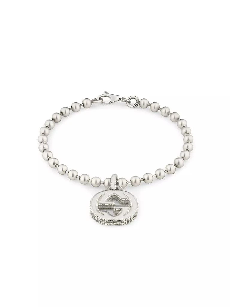 商品Gucci|Unisex Sterling Silver Interlocking Charm Bracelet,价格¥2850,第1张图片