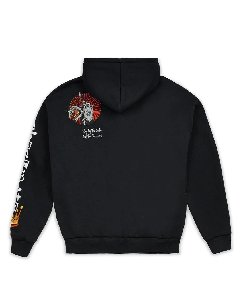 Oversized Checkmate Multi Embroidery Patched Sleeve Print Hoodie 商品