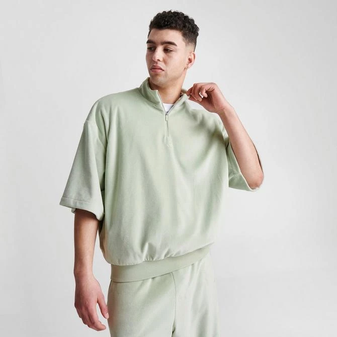 商品Adidas|adidas Basketball One Velour Half-Zip Sweatshirt,价格¥666,第3张图片详细描述