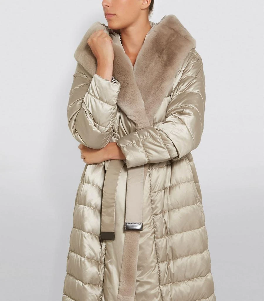 商品Max Mara|The Cube Rabbit Trim Quilted Coat,价格¥14836,第3张图片详细描述