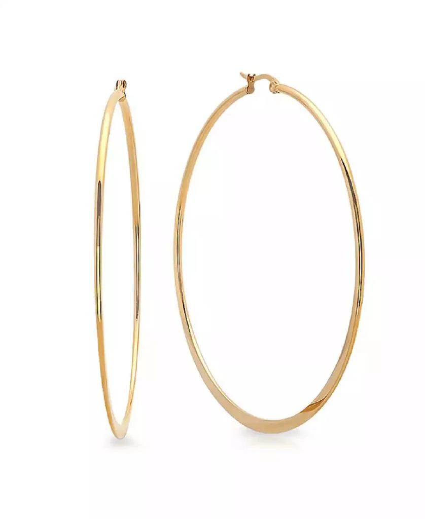 商品STEELTIME|18K Gold Plated Stainless Steel Hoop Earrings,价格¥359,第2张图片详细描述