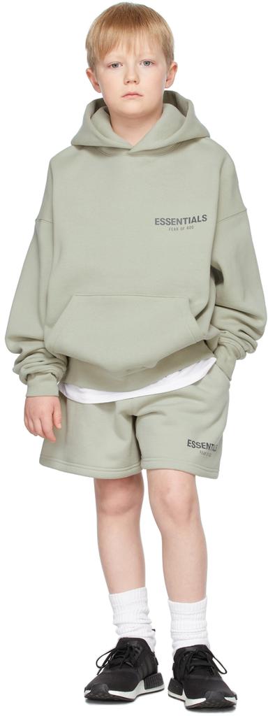 Essentials | SSENSE Exclusive Kids Green Pullover Hoodie 598.82元 商品图片
