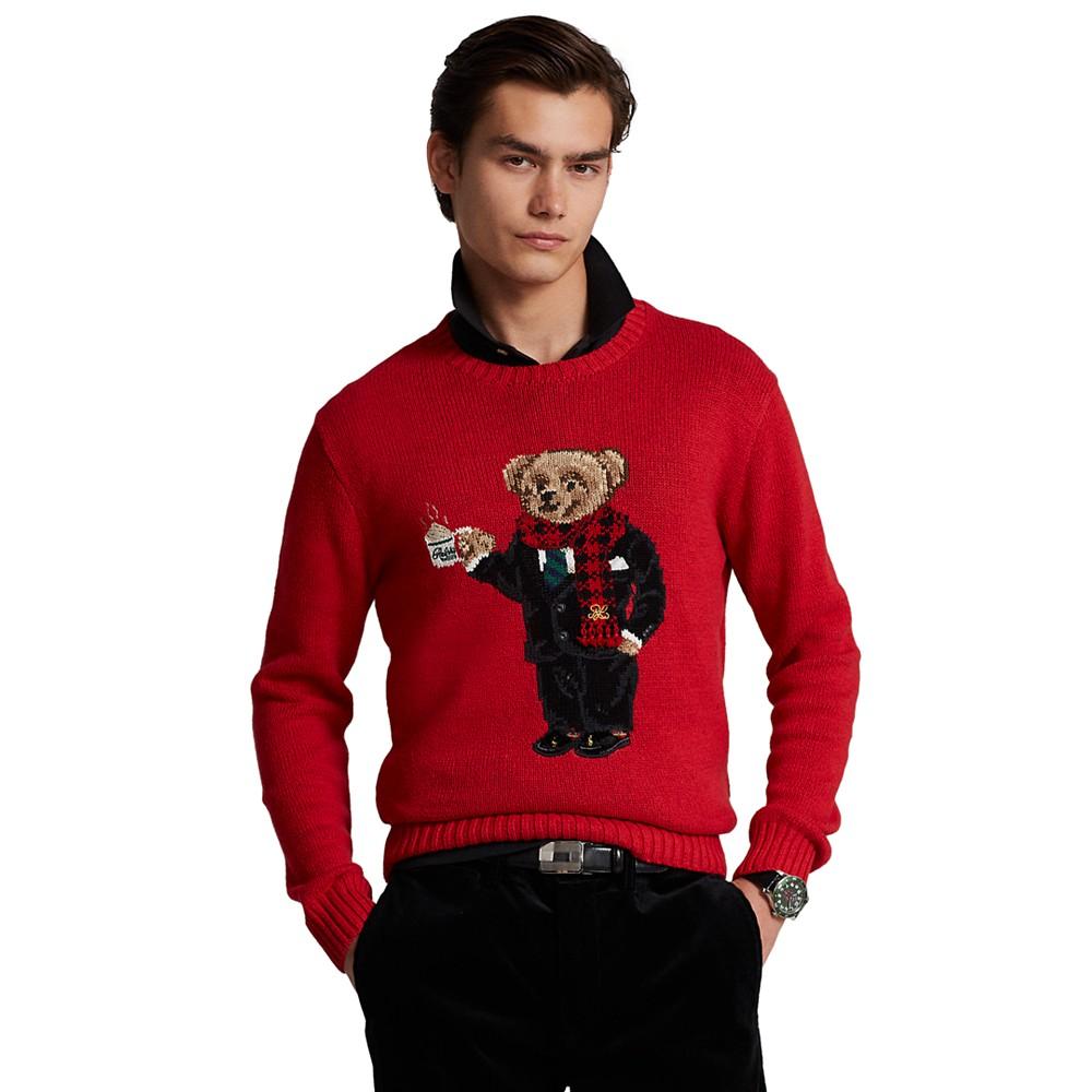 Men's Lunar New Year Polo Bear Sweater商品第1张图片规格展示