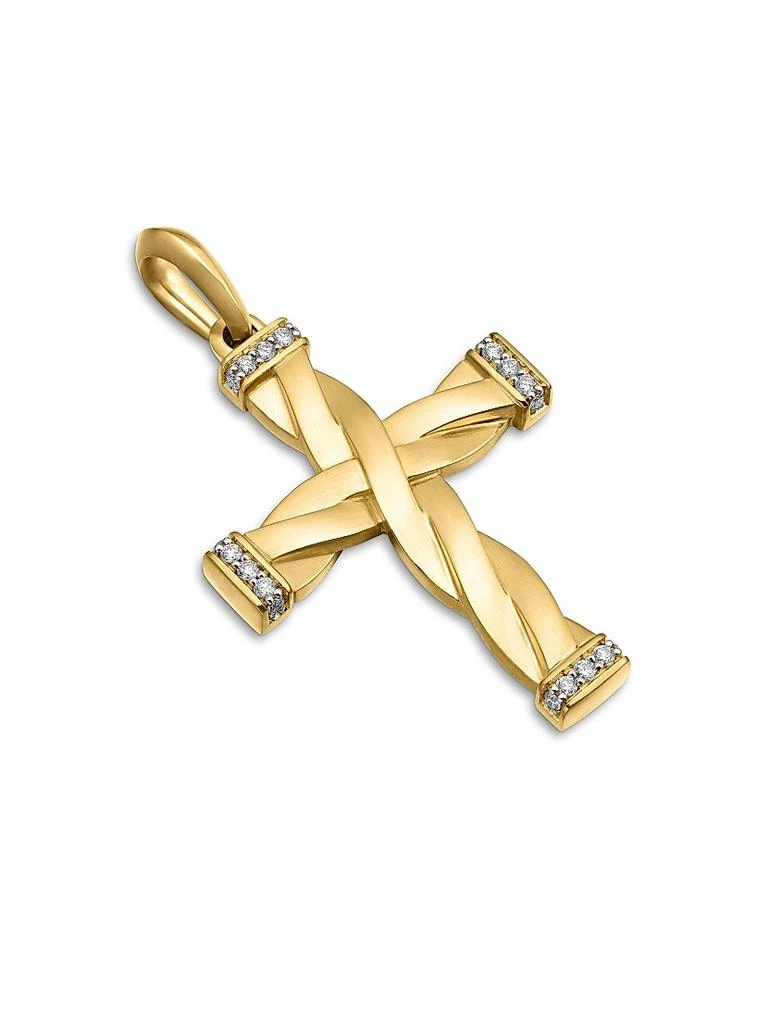 商品David Yurman|DY Helios™ Cross Pendant in 18K Yellow Gold, 48MM,价格¥28100,第3张图片详细描述